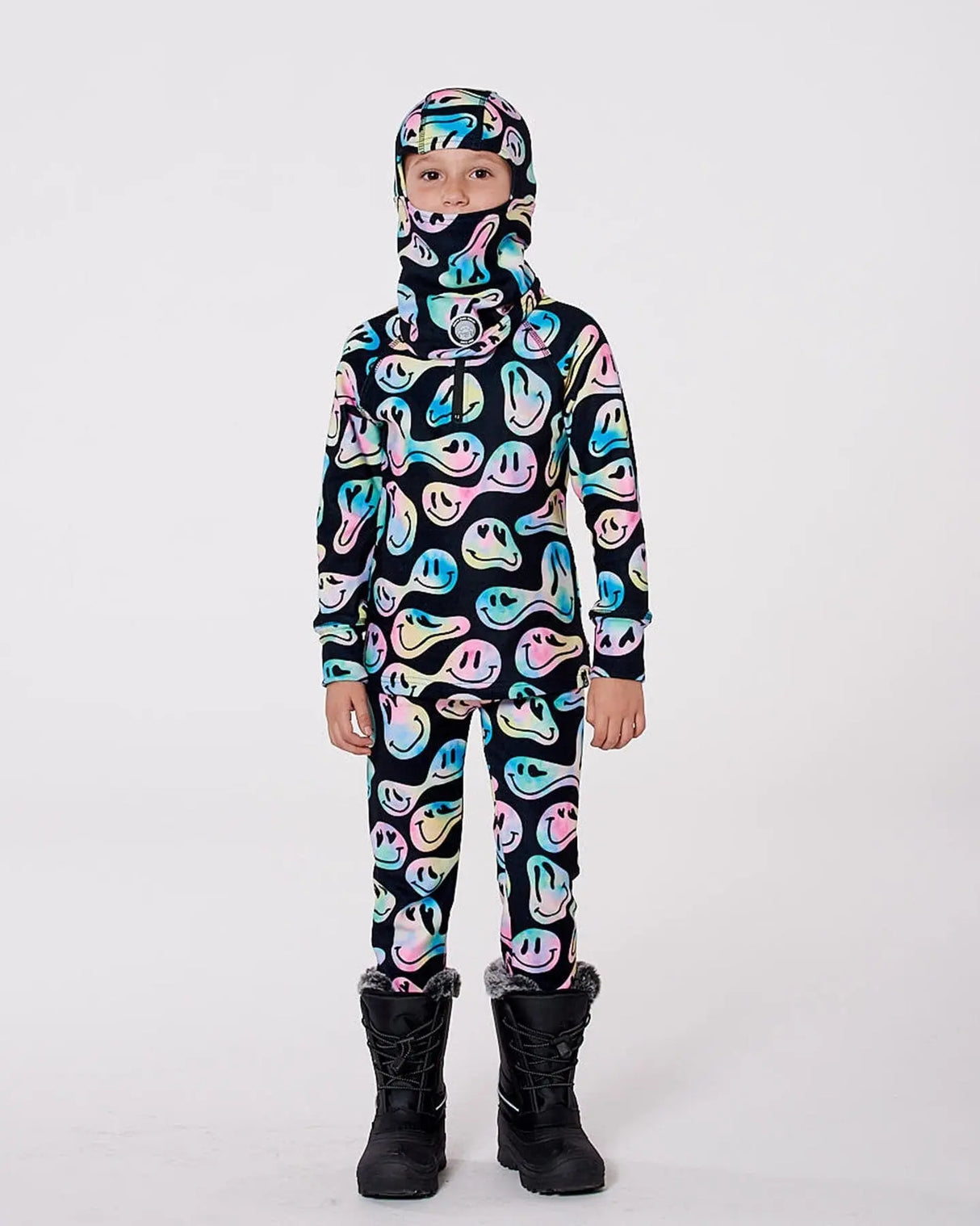 Brushed Jersey Balaclava Smiley Face Girl | Deux par Deux | Jenni Kidz