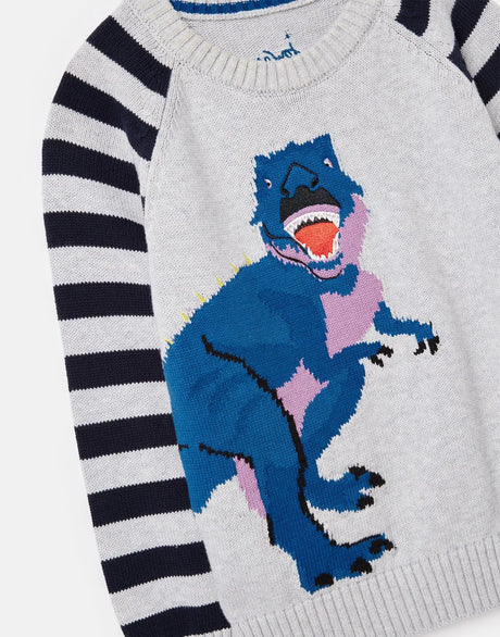 Burford Motif Crew Neck Knit Sweater | Joules | Joules | Jenni Kidz