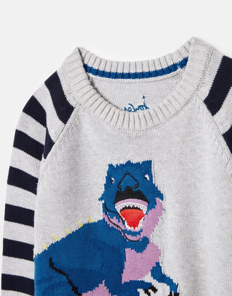 Burford Motif Crew Neck Knit Sweater | Joules | Joules | Jenni Kidz