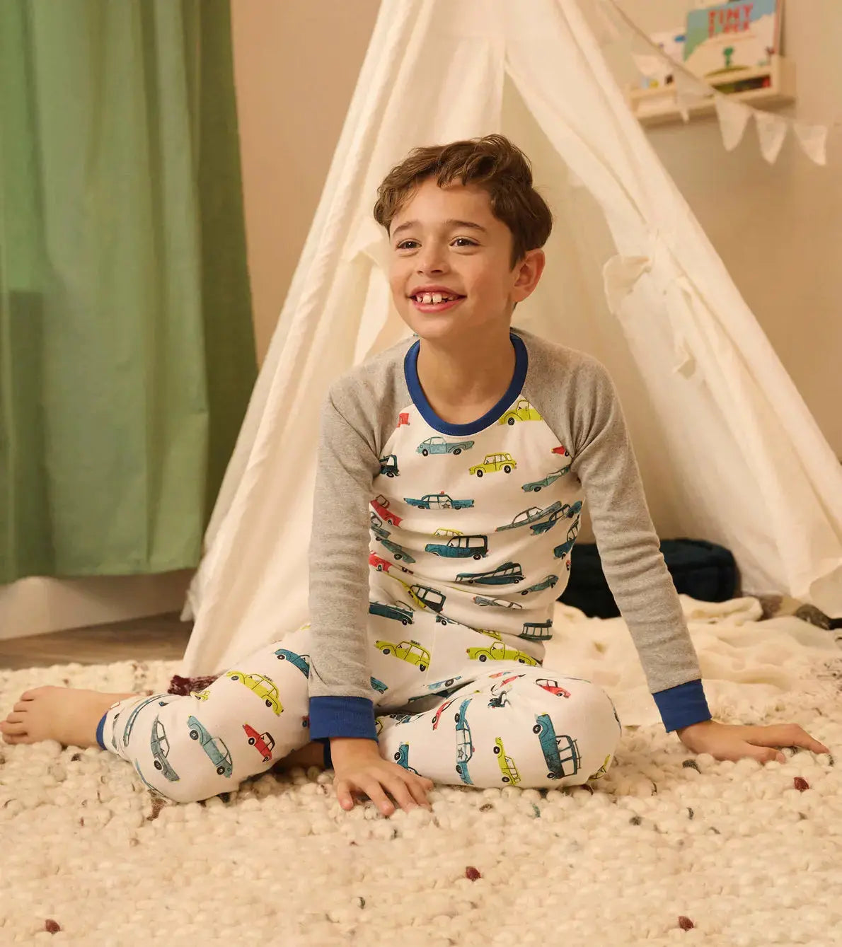 Cars Raglan Kids Organic Cotton Pajama Set | Hatley | Hatley | Jenni Kidz