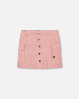 Corduroy Skirt With Cargo Pockets Dusty Pink | Deux par Deux | Jenni Kidz