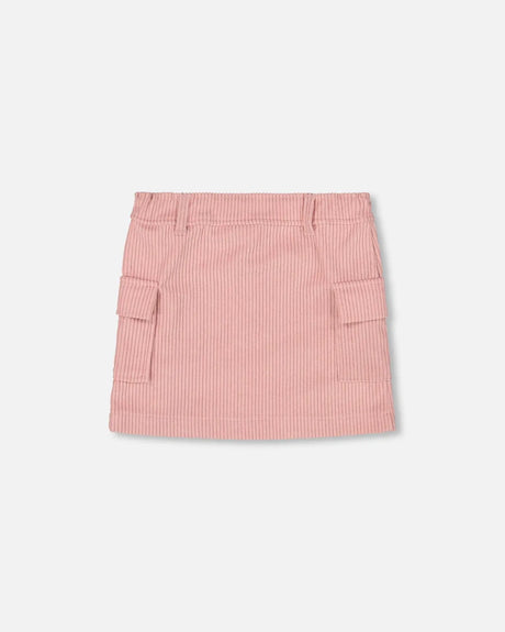 Corduroy Skirt With Cargo Pockets Dusty Pink | Deux par Deux | Jenni Kidz