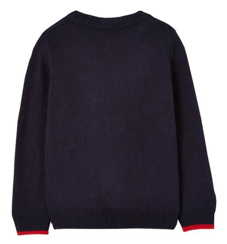 Cracking Yuletide Sweater - Navy Reindeer | Joules | Joules | Jenni Kidz