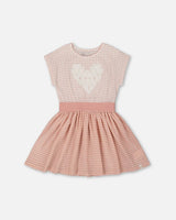 Crinkle Dress With Applique Light Old Pink | Deux par Deux | Jenni Kidz