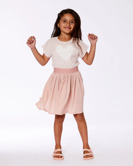 Crinkle Dress With Applique Light Old Pink | Deux par Deux | Jenni Kidz