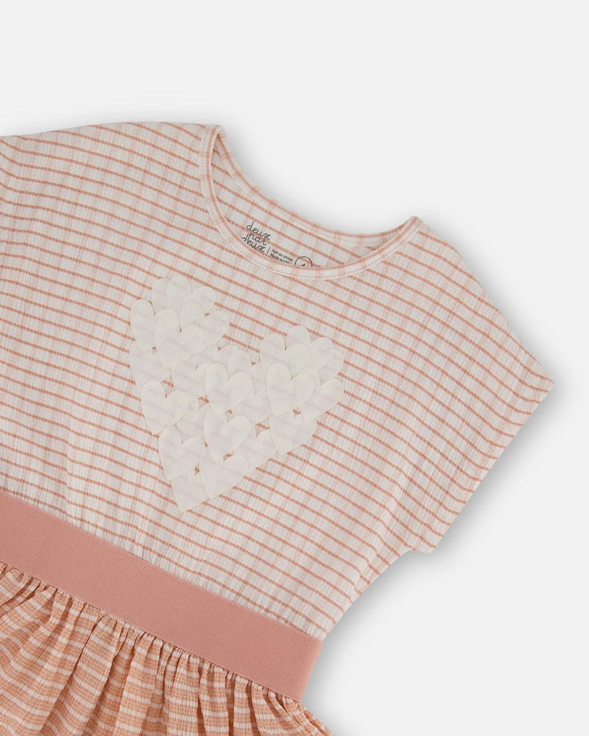 Crinkle Dress With Applique Light Old Pink | Deux par Deux | Jenni Kidz