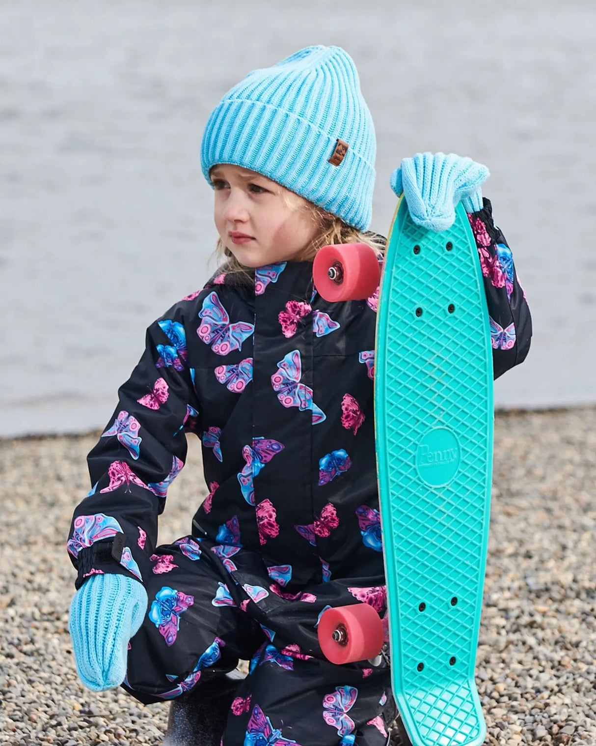 Cuffed Knit Hat Light Blue | Deux par Deux | Jenni Kidz