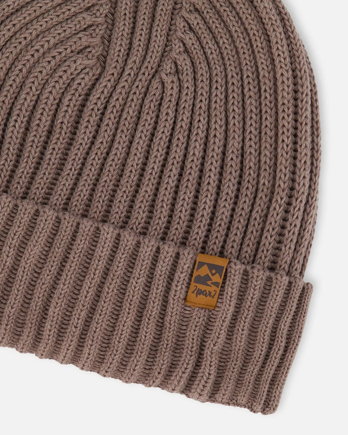 Cuffed Knit Hat Taupe | Deux par Deux | Jenni Kidz