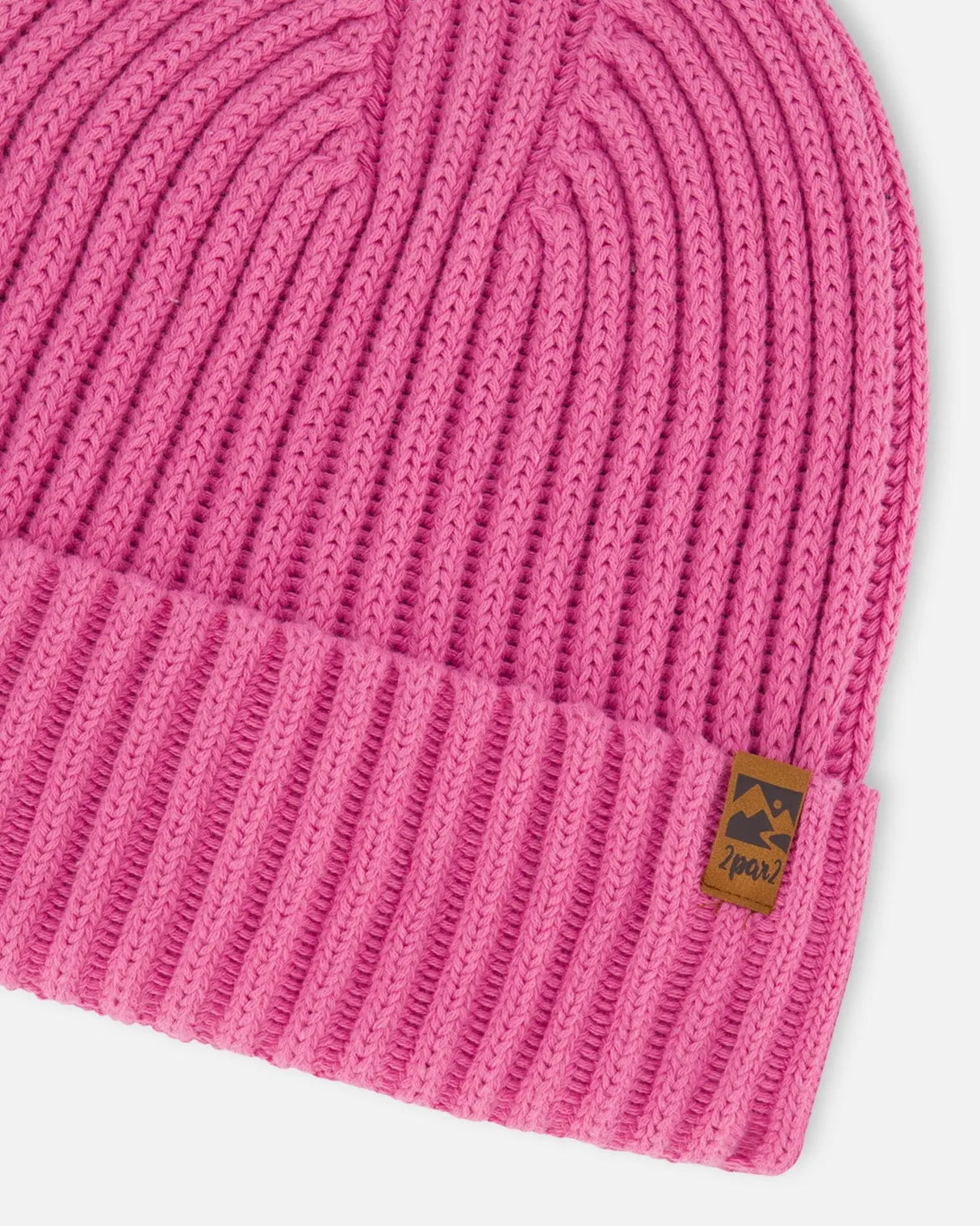 Cuffed Knit Hat Vibrant Pink | Deux par Deux | Jenni Kidz