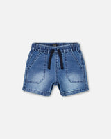 Denim Short Dark Denim Blue | Deux par Deux | Jenni Kidz