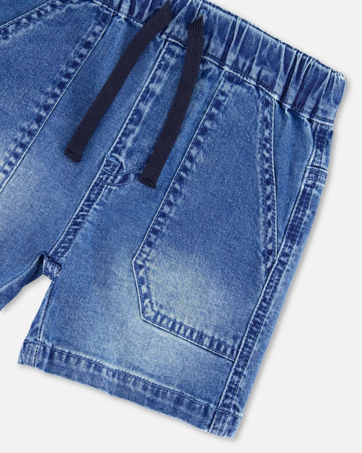 Denim Short Dark Denim Blue | Deux par Deux | Jenni Kidz