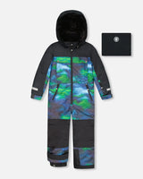 Deux par Deux one-piece Teknik snowsuit Aurora Borealis – front view PrimaLoft