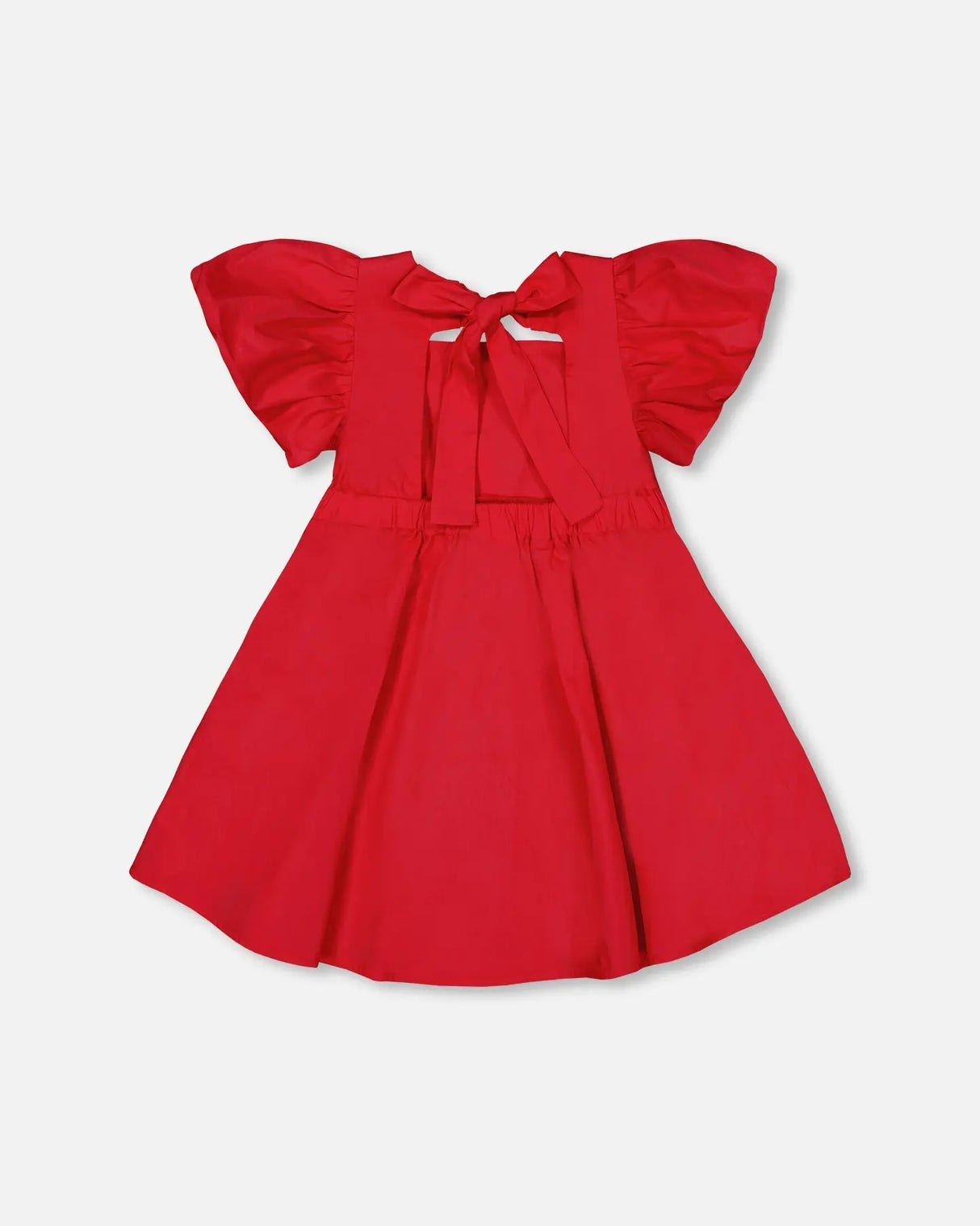 Dress With Bubble Sleeves True Red | Deux par Deux | Jenni Kidz