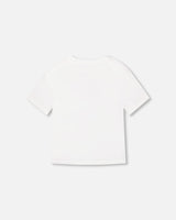 Drop Shoulder T-Shirt Off White | Deux par Deux | Jenni Kidz