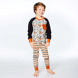 Organic Cotton Two Piece Pajama Set With Dog Print | DEUX PAR DEUX - Jenni Kidz