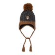 Earflap Knit Hat Grey And Yellow | Deux par Deux | Jenni Kidz