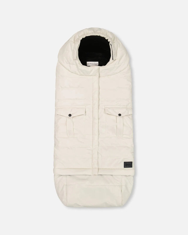 Evolutive Baby Footmuff Designed For Car Seat And Stroller Off-White | Deux par Deux | Jenni Kidz