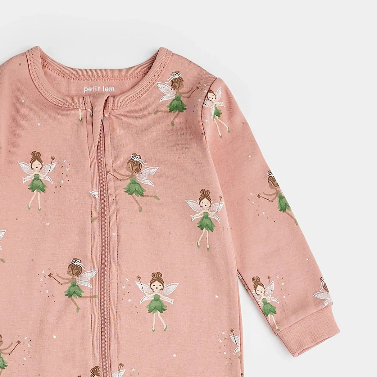 Fairies Print on Pink Sleeper | Petit Lem | Petit Lem | Jenni Kidz
