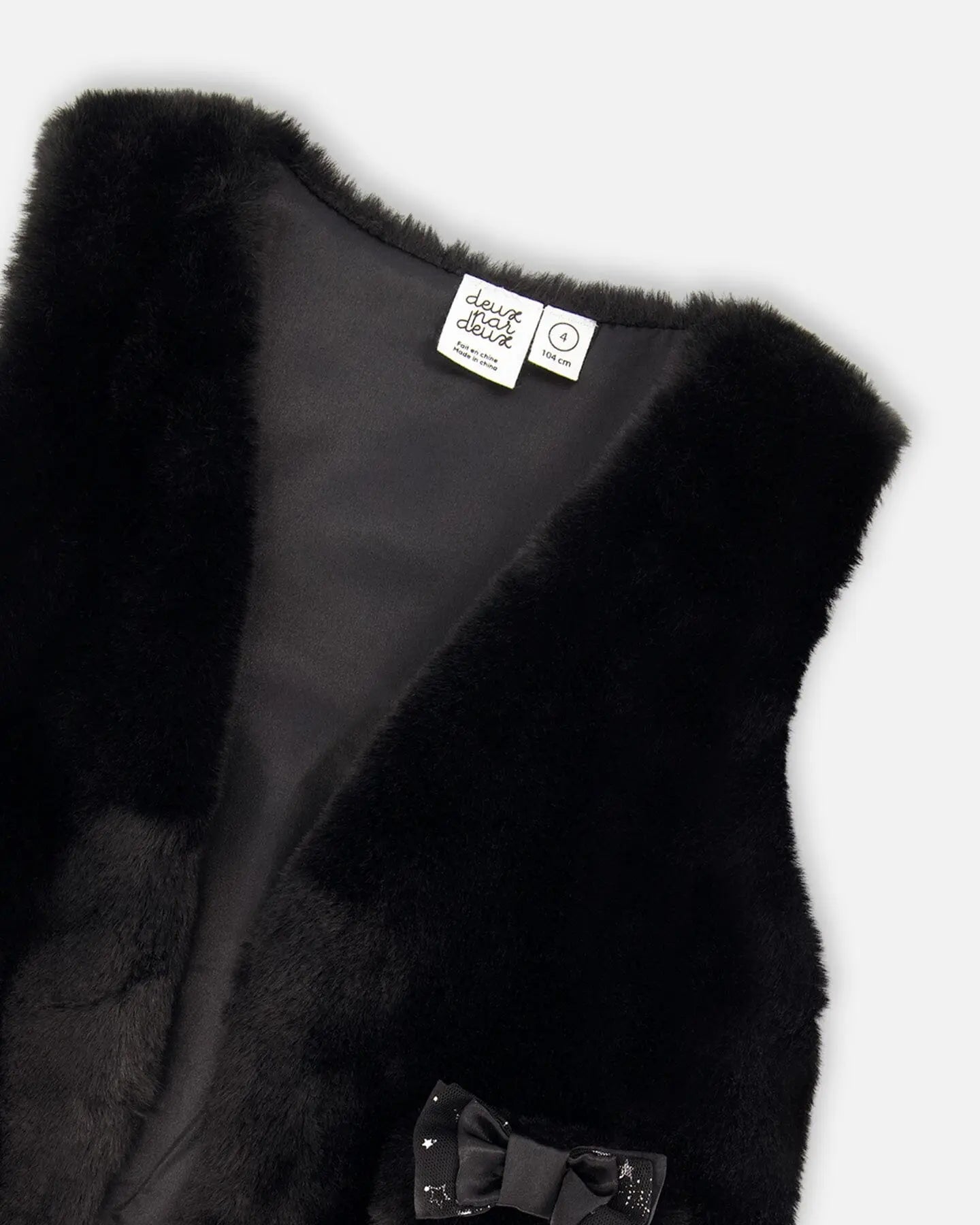 Baby black fur vest best sale