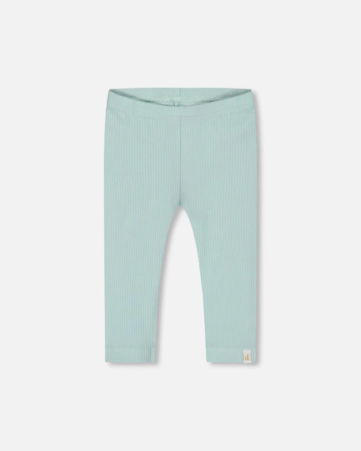 Flat Back Rib Capri Legging Pale Teal | Deux par Deux | Jenni Kidz