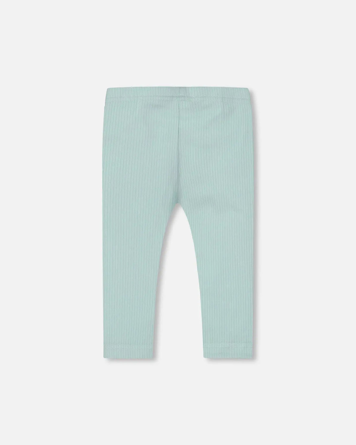 Flat Back Rib Capri Legging Pale Teal | Deux par Deux | Jenni Kidz