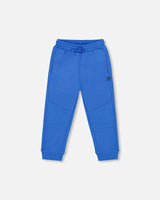 Fleece Sweatpants Blue | Deux par Deux | Jenni Kidz