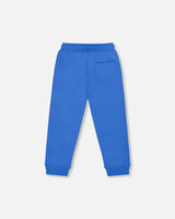 Fleece Sweatpants Blue | Deux par Deux | Jenni Kidz