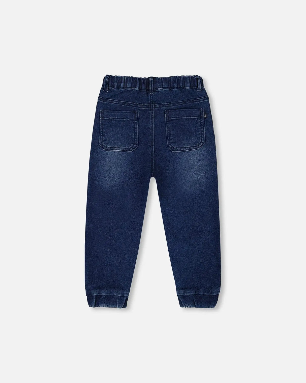 French Terry Denim Jogger Pant Dark Denim Blue | Deux par Deux | Jenni Kidz