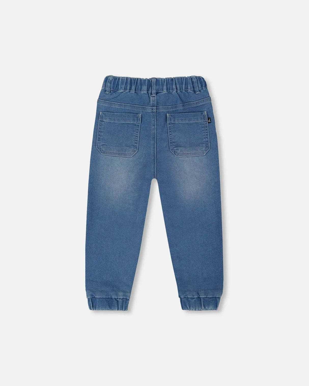 French Terry Denim Jogger Pant Denim Blue | Deux par Deux | Jenni Kidz