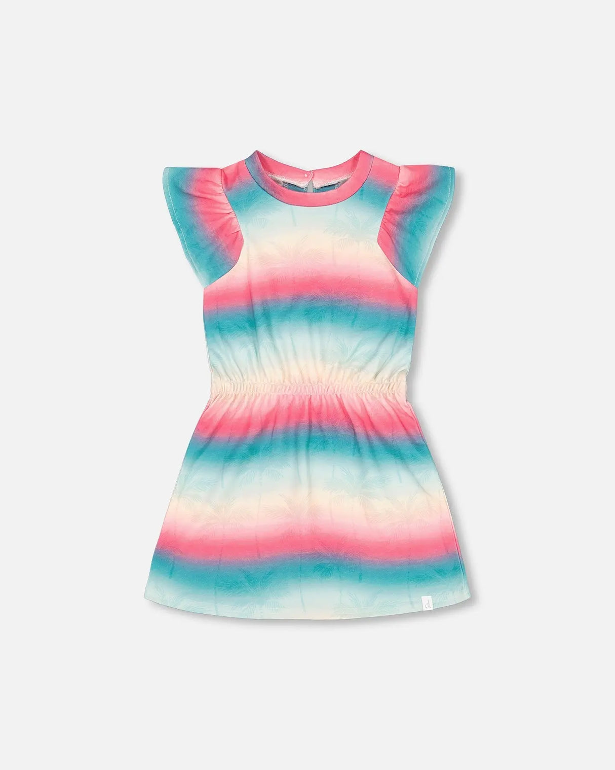 French Terry Dress Printed Tie Dye Waves | Deux par Deux | Jenni Kidz