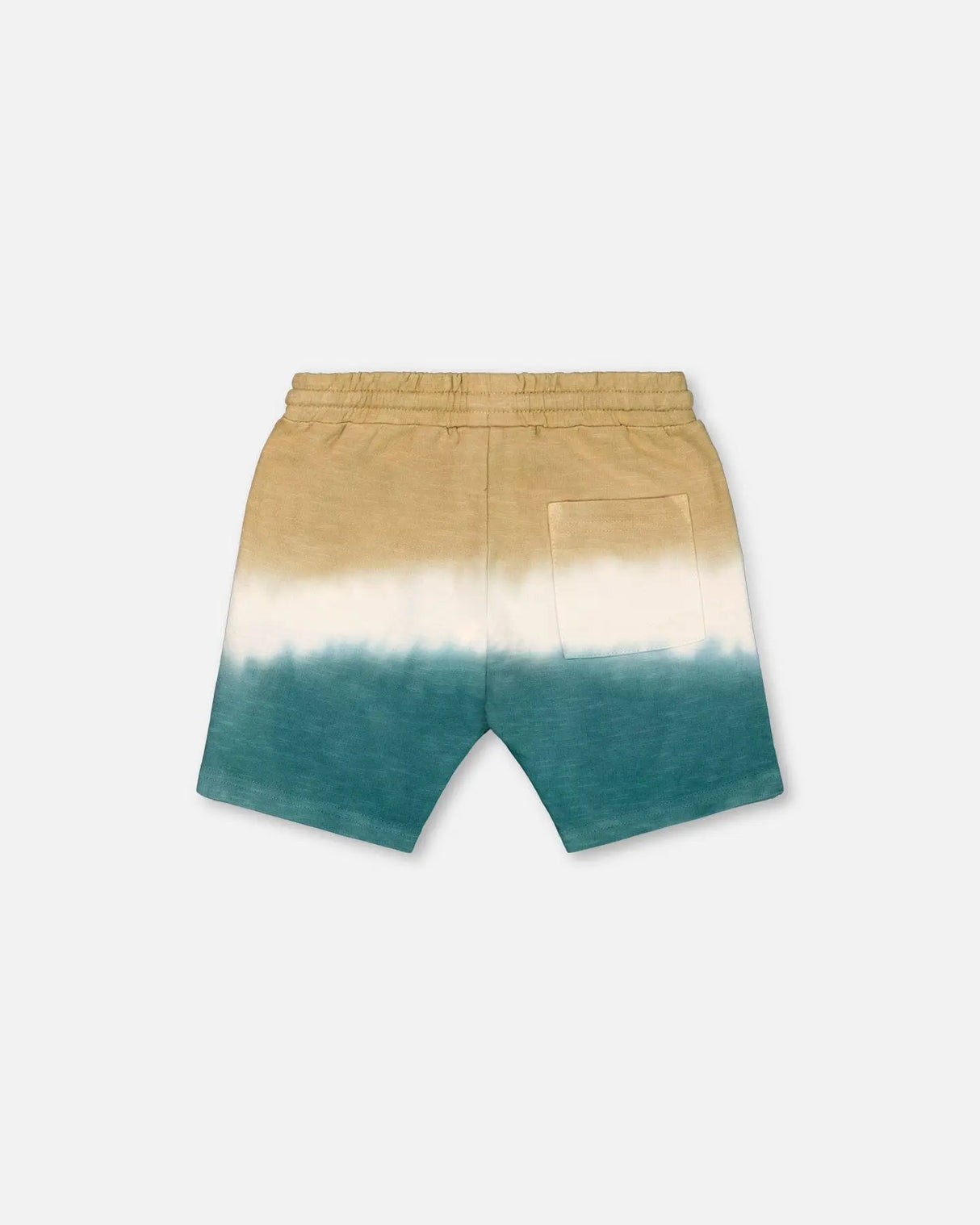 French Terry Short Gradient Beige And Teal | Deux par Deux | Jenni Kidz