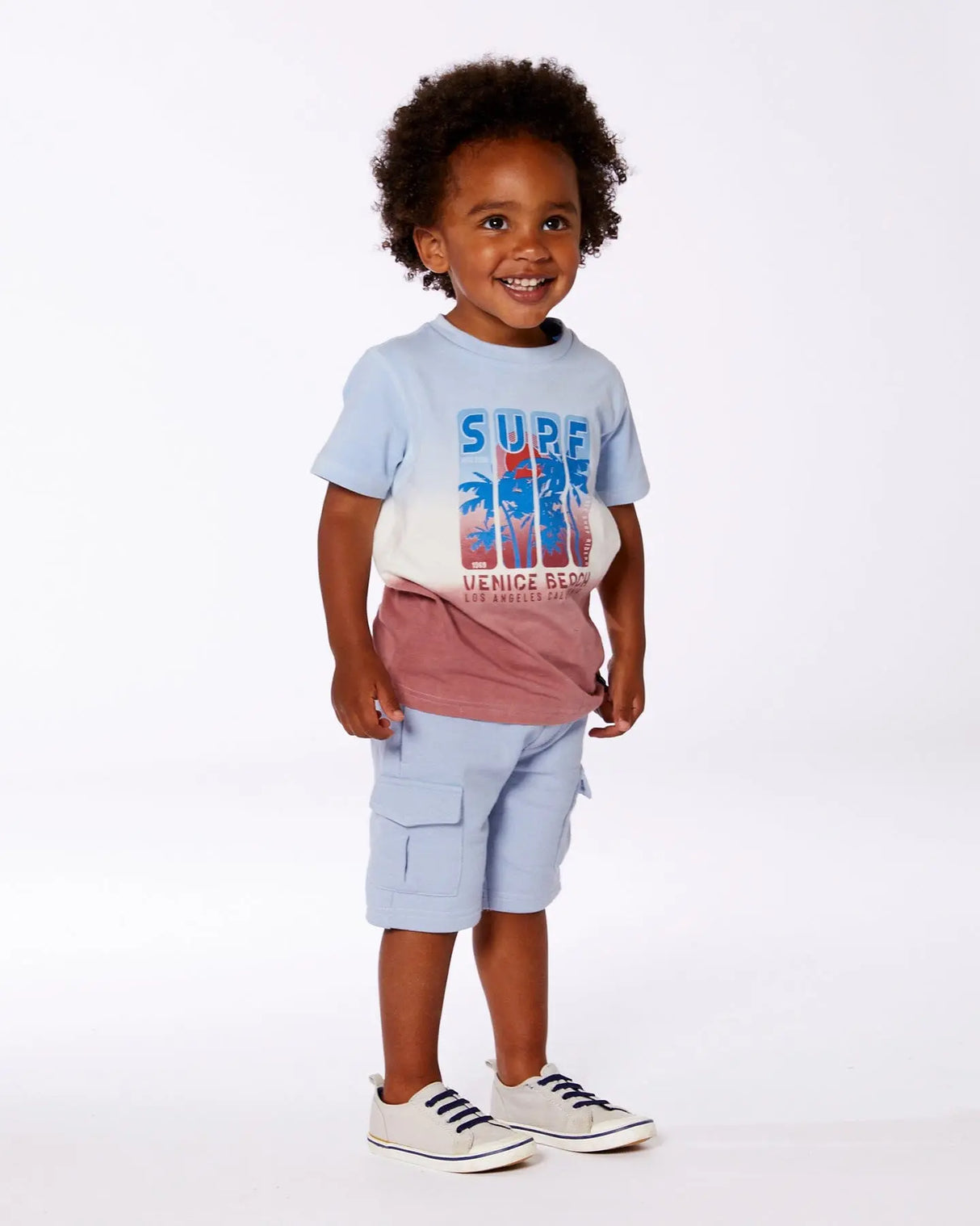 French Terry Short Pale Blue | Deux par Deux | Jenni Kidz