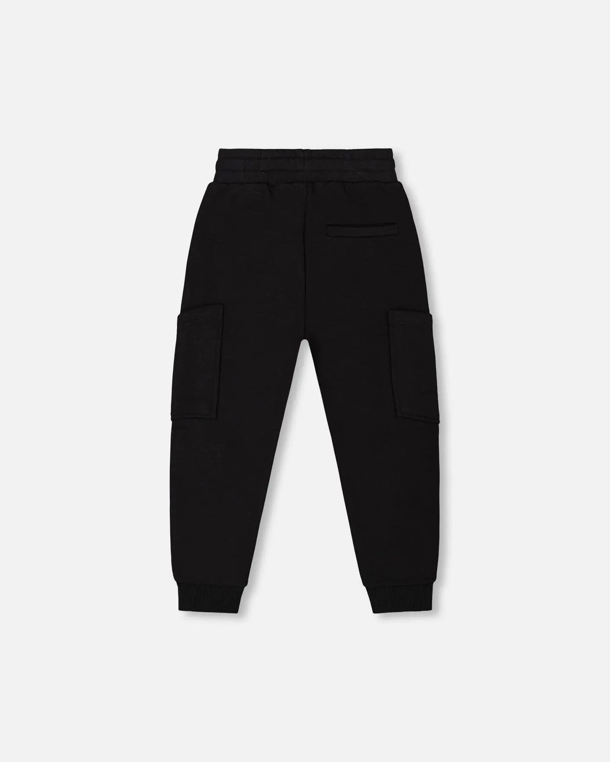 French Terry Sweatpants With Side Pockets Black | Deux par Deux | Jenni Kidz