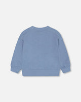 French Terry Sweatshirt Faded Blue | Deux par Deux | Jenni Kidz