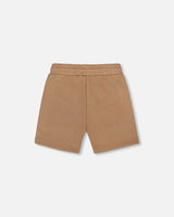 French Terry Zip Pocket Shorts Beige | Deux par Deux | Jenni Kidz