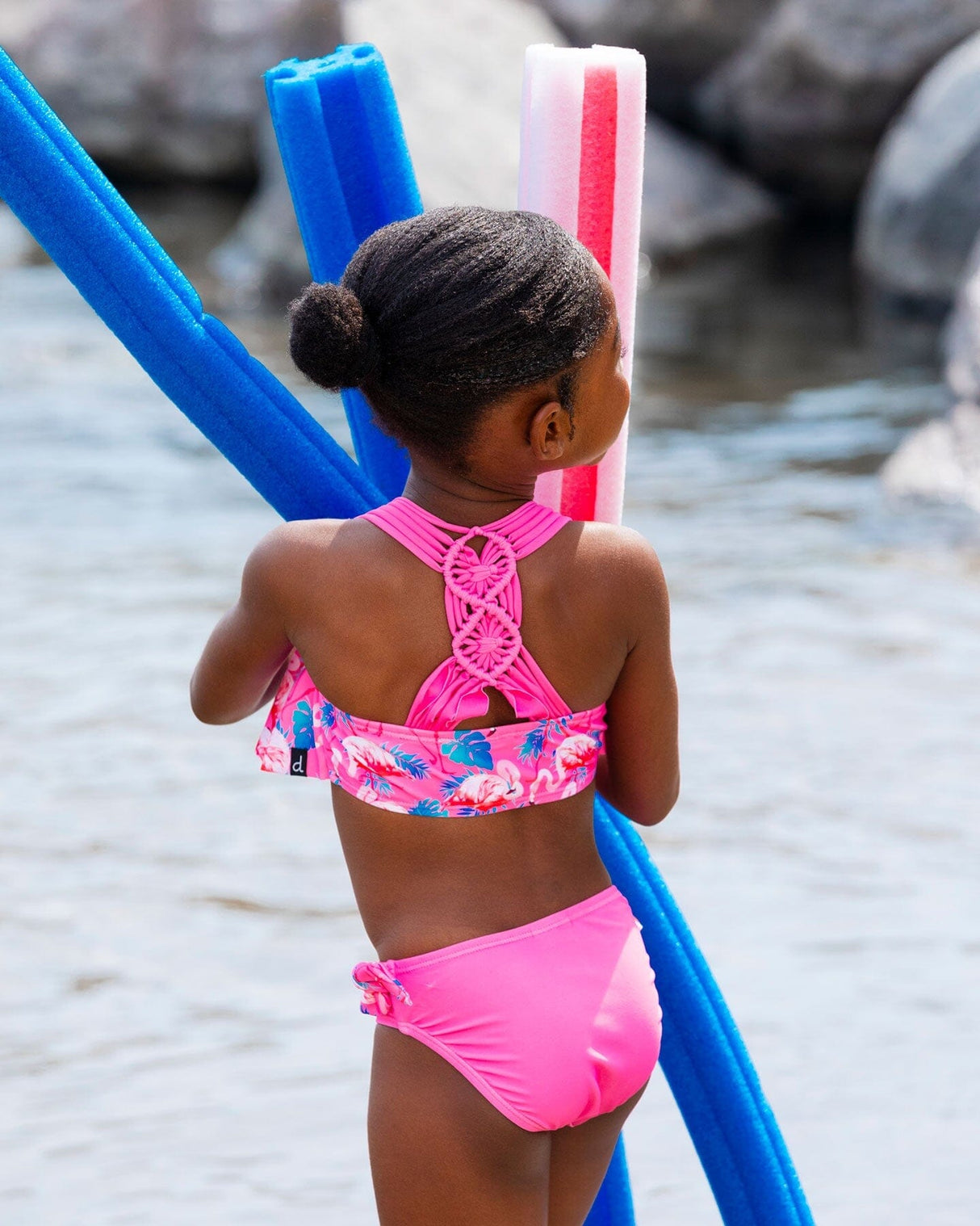 Printed Two-Piece Swimsuit Candy Pink And Pink Flamingo-2