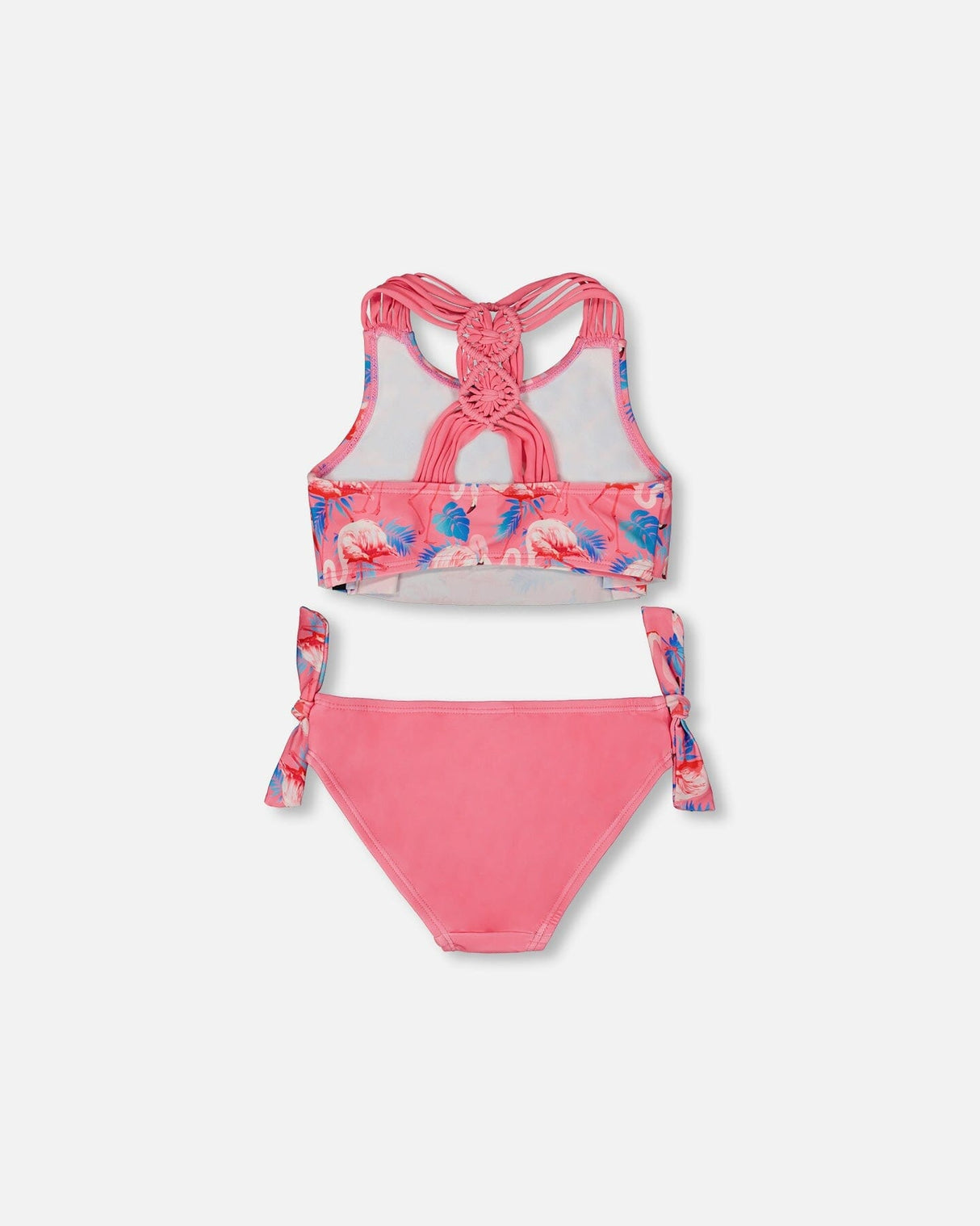 Printed Two-Piece Swimsuit Candy Pink And Pink Flamingo-4