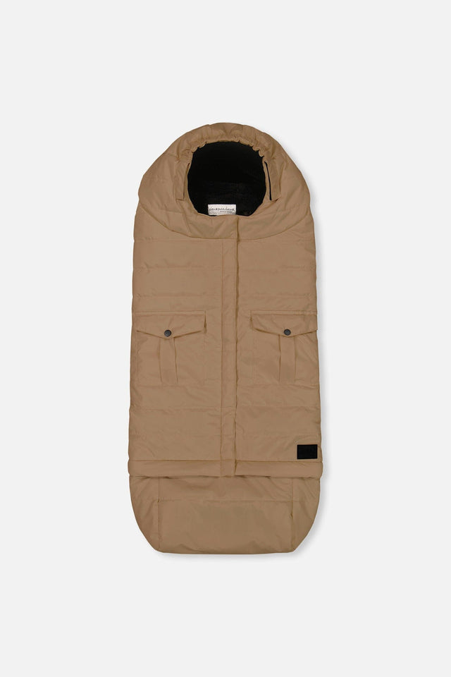 Deux par Deux evolutive baby footmuff for car seat and stroller in Chanterelle, front view