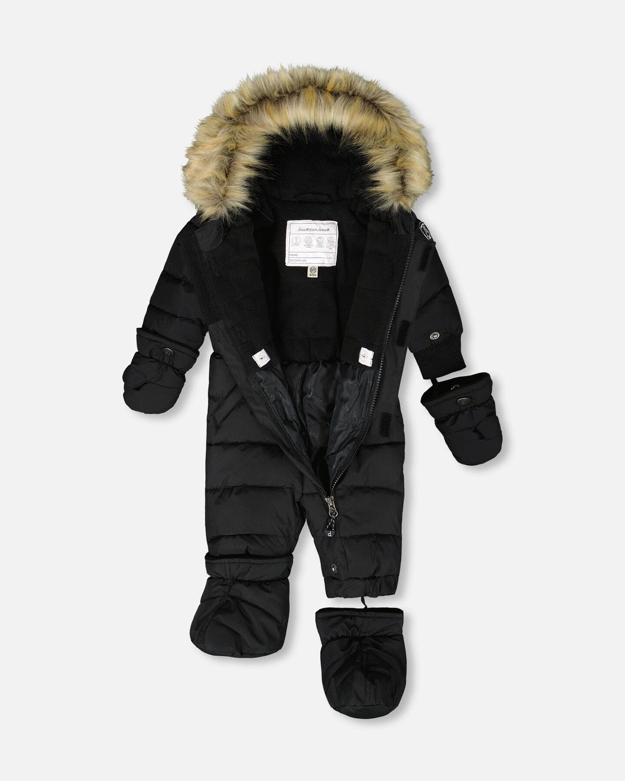 One-Piece Baby Original Puffy Snowsuit Black-2