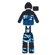 Two-Piece Play Snowsuit Royal Blue Marble-0