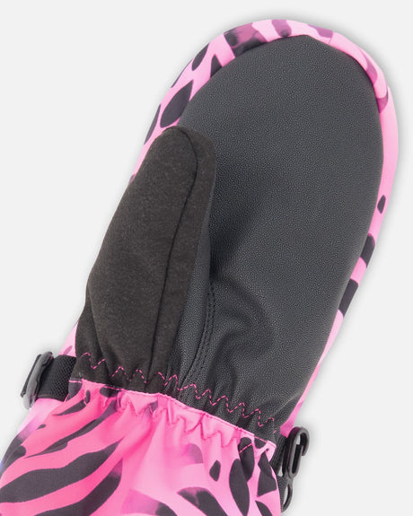 Winter Mittens Teknik Multicolor Leopard And Zebra-3