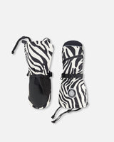 Winter Mittens Teknik Zebra Print-0