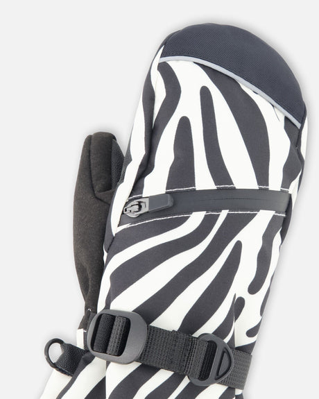 Winter Mittens Teknik Zebra Print-2
