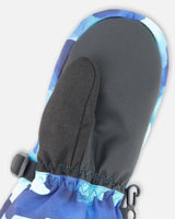 Winter Mittens Teknik Teal Blue Camouflage-3