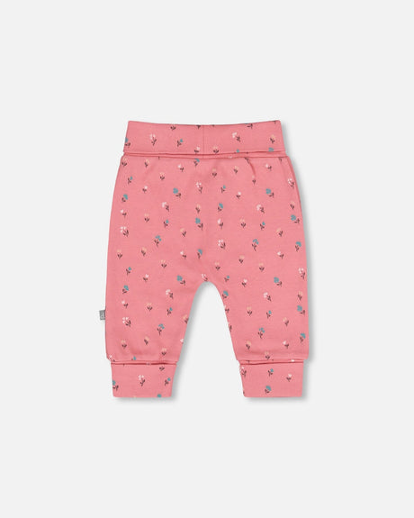 Organic Cotton Evolutive Pant Pink Floral-2
