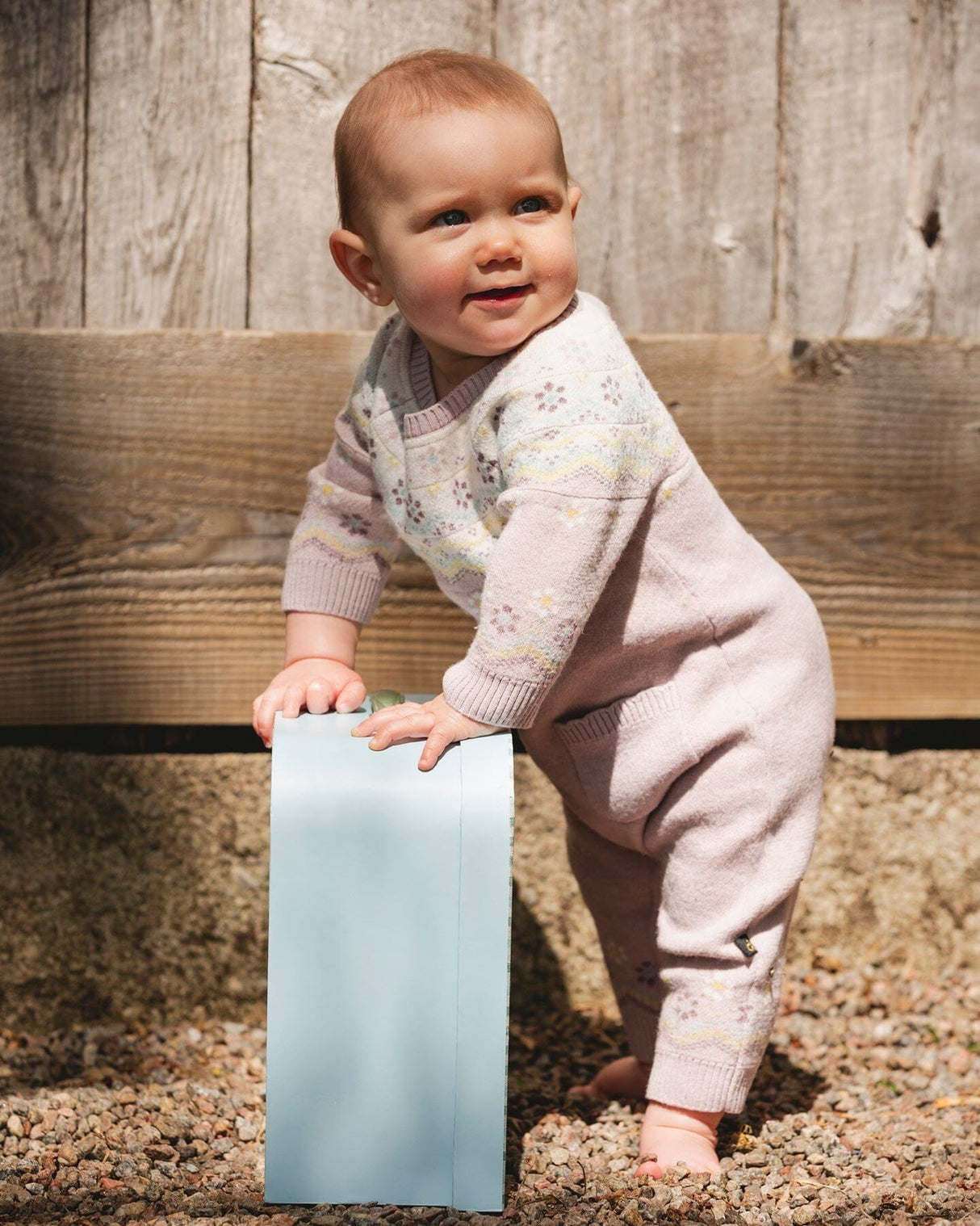 Jacquard Knitted Romper Keepsake Lilac-1