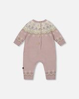Jacquard Knitted Romper Keepsake Lilac-2