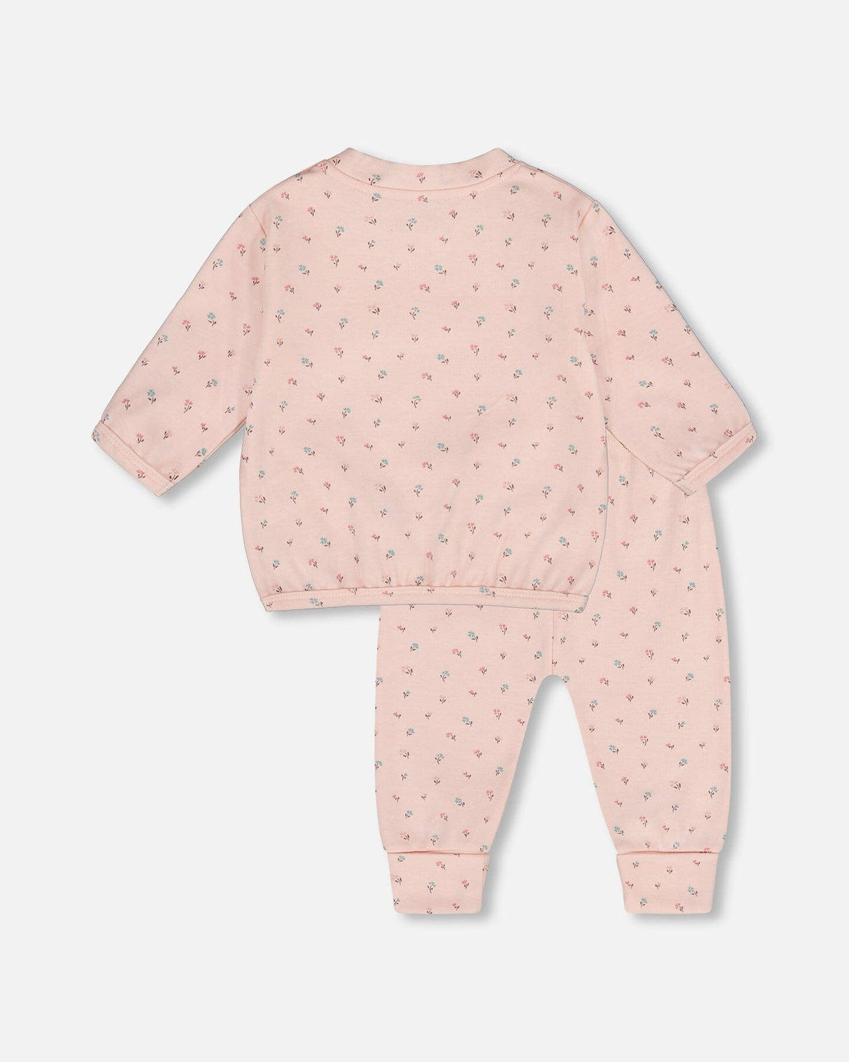 Organic Cotton Pant With Top Set Pink Mini Floral-1