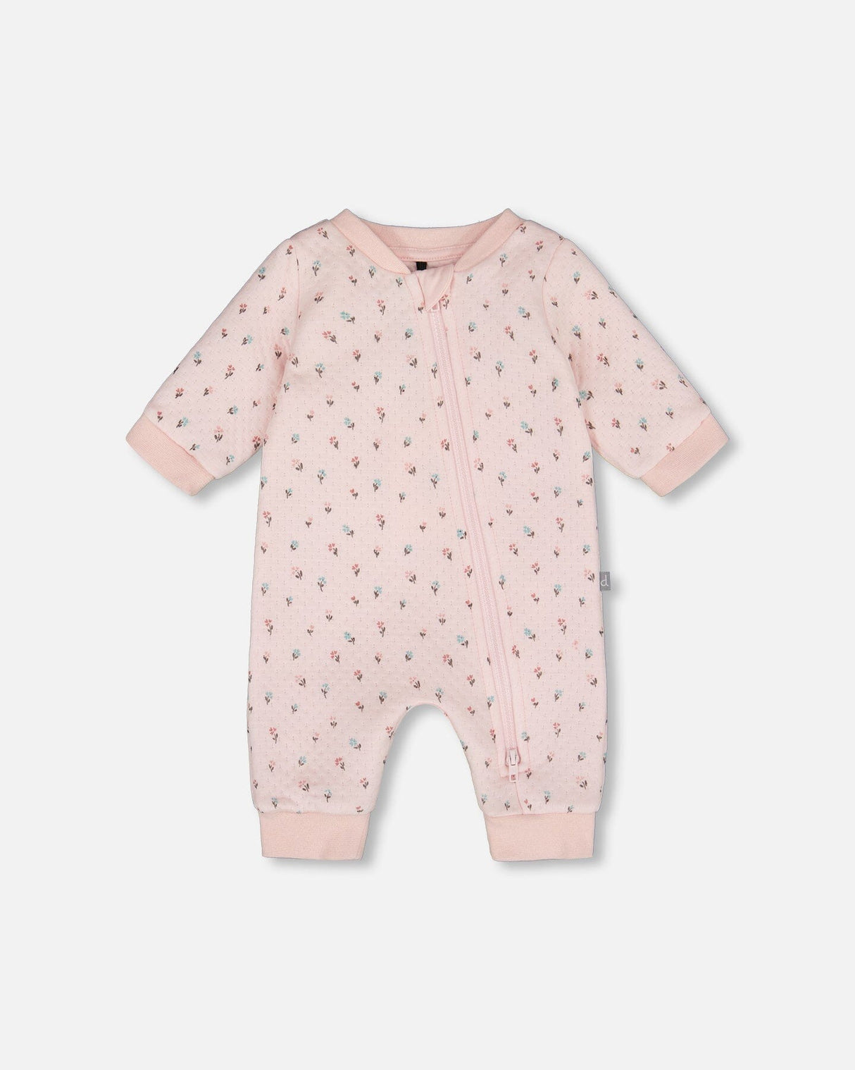 Organic Cotton One-Piece And Baby Romper Pink Mini Floral-0