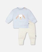 Organic Cotton Pant And Top Set Light Blue-0